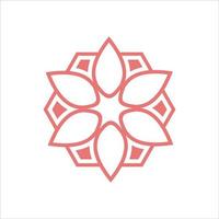 logotipo da flor de lótus. modelo de design vetorial de estilo de contorno de ícones de lótus para eco, beleza, spa, ioga vetor