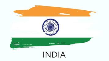 design de bandeira da índia com textura grunge vetor