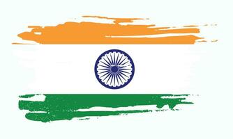 textura grunge desbotada vetor de design de bandeira colorida da índia