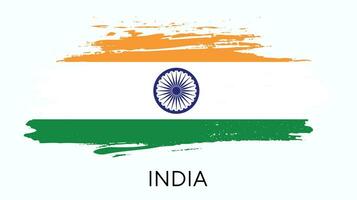 vetor de design de bandeira de textura grunge colorido da índia
