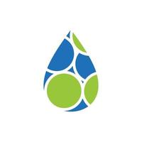 gota água natureza ecologia simples logotipo moderno vetor