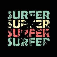 tipografia de ilustração de surf. perfeito para design de camiseta vetor