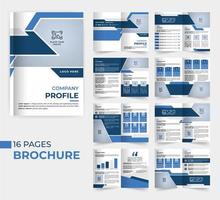 design de modelo de folheto de negócios de perfil de empresa de várias páginas vetor