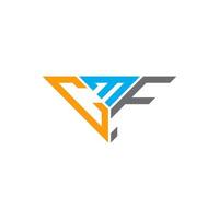 design criativo do logotipo da letra cmf com gráfico vetorial, logotipo simples e moderno cmf em forma de triângulo. vetor