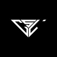 design criativo do logotipo da carta csl com gráfico vetorial, logotipo csl simples e moderno em forma de triângulo. vetor