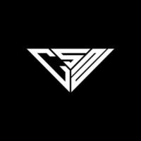 design criativo do logotipo da carta csn com gráfico vetorial, logotipo csn simples e moderno em forma de triângulo. vetor