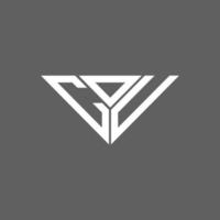 design criativo do logotipo da letra cdu com gráfico vetorial, logotipo cdu simples e moderno em forma de triângulo. vetor