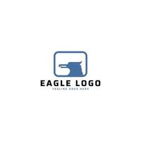 design de logotipo simples de cabeça de águia. logotipo de águia isolado. formato vetorial. vetor