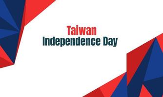 dia da independência de taiwan 10 duplo décimo de outubro com símbolo de bandeira de taiwan de patriotismo e nacionalismo. fundo de mídia social de alimentação de ilustração vetorial de design plano vetor