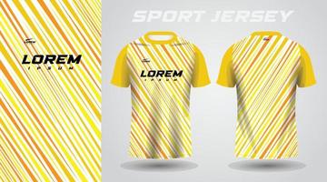 design de camisa esportiva de camisa amarela vetor
