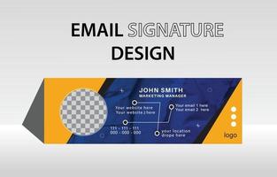 assinatura de e-mail empresarial moderna e design de modelo de rodapé de e-mail pessoal vetor