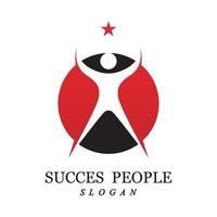 ilustração e vetor de logotipo de pessoas de sucesso
