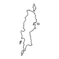ilha de tokashiki, mapa de kerama. ilustração vetorial vetor