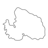 mapa da ilha de irabu. ilustração vetorial vetor