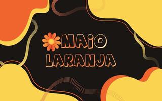 fundo abstrato do brasil celebra o dia nacional de maio laranja contra o abuso e a exploração em 18 de maio vetor