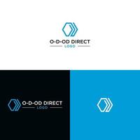 d, od ou o próximo design de logotipo vetor