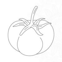 desenhos de tomate para colorir para crianças vetor