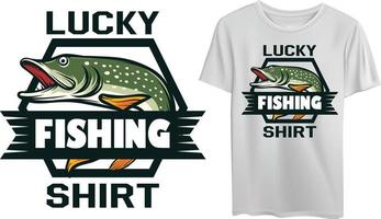 camisa de pesca de sorte não lave vetor de design de camiseta