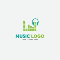 design de logotipo de música e som grátis vetor