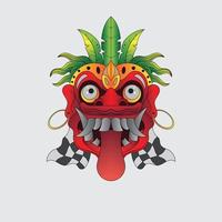 cultura étnica balinase barong ilustração do diabo vetor