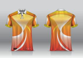 design uniforme de camisa pólo, pode ser usado para badminton, golfe em vista frontal, vista traseira. vetor de maquete de jersey, design premium muito simples e fácil de personalizar