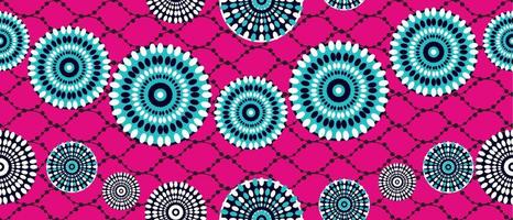 padrão tradicional étnico africano. sem costura linda kitenge, chitenge, estilo de cera holandesa. design de moda em colorido. motivo abstrato geométrico. comumente conhecido como estampas de ankara, estampas de cera africanas. vetor