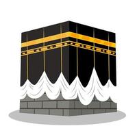 kaaba lugar islâmico de adoração sagrada vetor