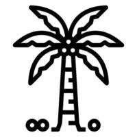 ícone de linha de vetor de árvore, madeira