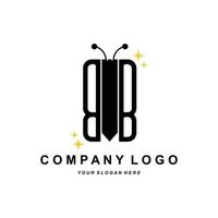logotipo da letra b, alfabeto de ícones vetoriais, ilustração do design inicial da marca da empresa, serigrafia vetor