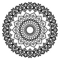 mandala preta para design. design de padrão circular mandala para henna, mehndi, tatuagem, decoração. ornamento decorativo em estilo étnico oriental. página do livro para colorir. vetor