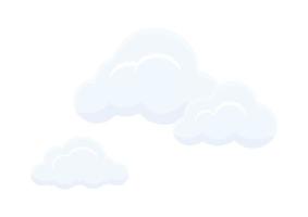 conjunto de coleção de nuvem de desenho animado vetor