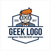 vetor de modelo de design de logotipo geek