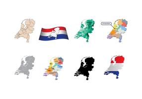 Vector de mapas holandeses grátis