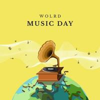 ilustração vetorial do dia mundial da música vetor