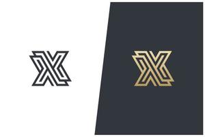 x carta abstrata monograma vetor logotipo conceito design moderno estilo elegante e luxuoso