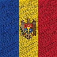 dia da independência da moldávia 27 de agosto, design de bandeira quadrada vetor