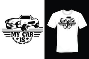 design de camiseta de carro, vintage, tipografia vetor