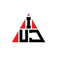 design de logotipo de letra de triângulo iuj com forma de triângulo. monograma de design de logotipo de triângulo iuj. modelo de logotipo de vetor de triângulo iuj com cor vermelha. logotipo triangular iuj logotipo simples, elegante e luxuoso.