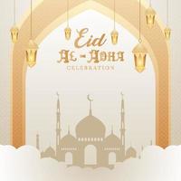 design de modelo de postagem de mídia social eid al-adha vetor