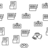 padrão sem emenda de vetor de máquina de cassino caça-níqueis
