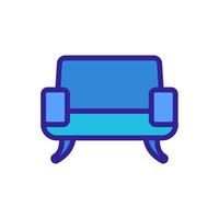 vetor de ícone de sofá confortável. ilustração de símbolo de contorno isolado