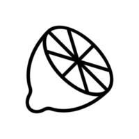vetor de ícone de limão. ilustração de símbolo de contorno isolado