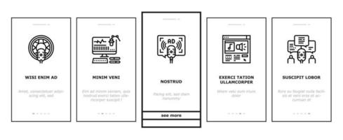 conjunto de ícones de integração de podcast de estúdio de rádio vetor