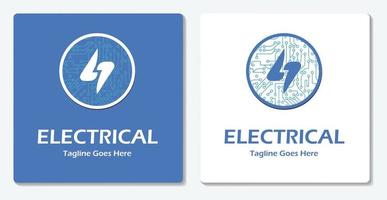 design plano de vetor de ícone de logotipo de trovão elétrico