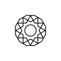 elementos de design geométrico abstrato padrão de círculo. design de estilo de linha. design simples editável vetor