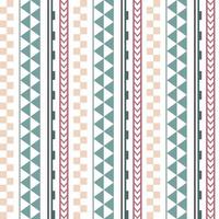 padrão sem emenda de boho étnico de vetor em estilo maori. borda geométrica com elementos étnicos decorativos. padrão vertical de cores pastel.