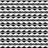padrão sem emenda étnico de vetor em estilo de tatuagem maori. borda geométrica com elementos étnicos decorativos. padrão horizontal. design para decoração de casa, papel de embrulho, tecido, tapete, têxtil, capa
