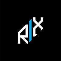 design criativo do logotipo da carta rx com gráfico vetorial vetor