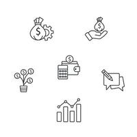 conjunto de ícones de investidor anjo. elementos vetoriais de símbolo de pacote de investidor anjo para web infográfico vetor