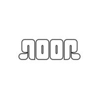 ideias de design de logotipo noor ambigram vetor